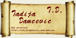 Tadija Damčević vizit kartica